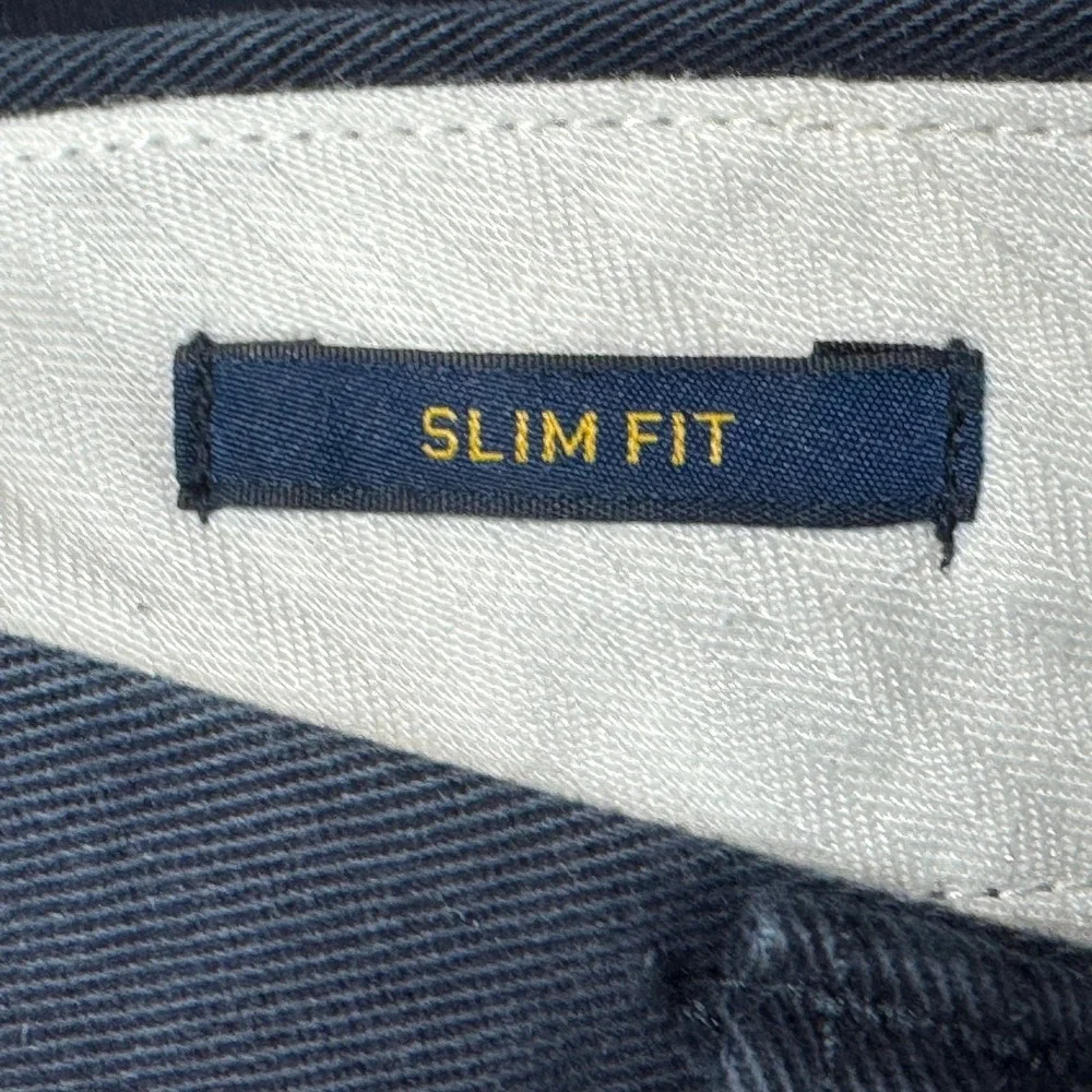 Polo Ralph Lauren Mens Chinos Pants 36x30 Navy Blue Slim Fit Cotton